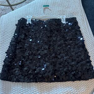 Abercrombie & Fitch Black Sequin Mini Skirt